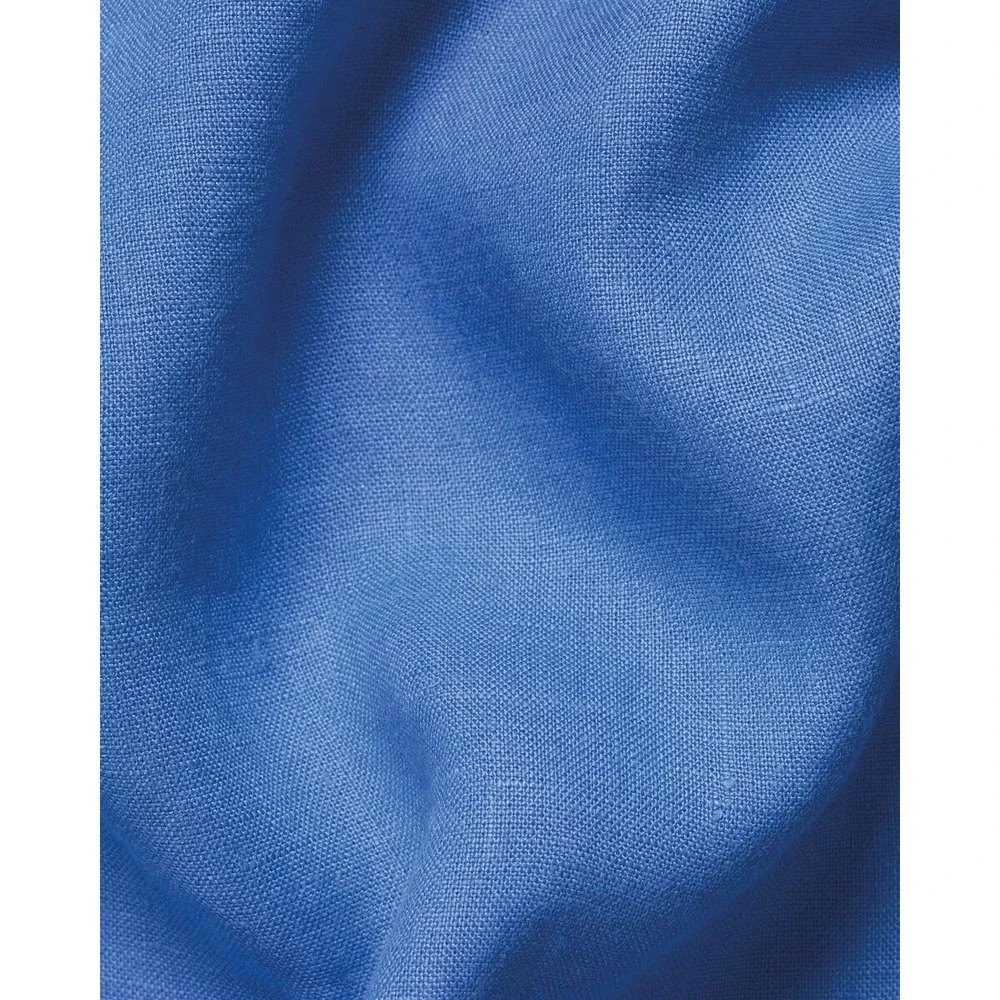 Charles Tyrwhitt Mens Pure Linen Slim Fit Shirt Cornflower Blue XXL $139 - Picture 7 of 16
